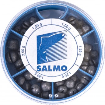 Грузила SALMO Дробинка Pl 6 секций крупные 100г набор Грузила SALMO Дробинка Pl 6 секций крупные 100г набор